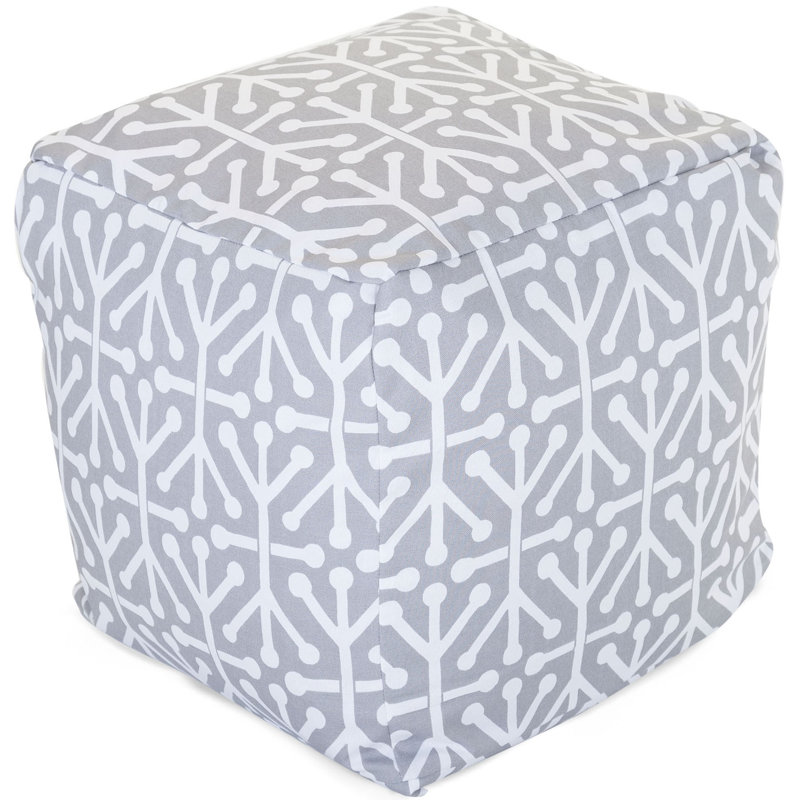 Repose-pieds d'extérieur avec coussin Nerys, Gris