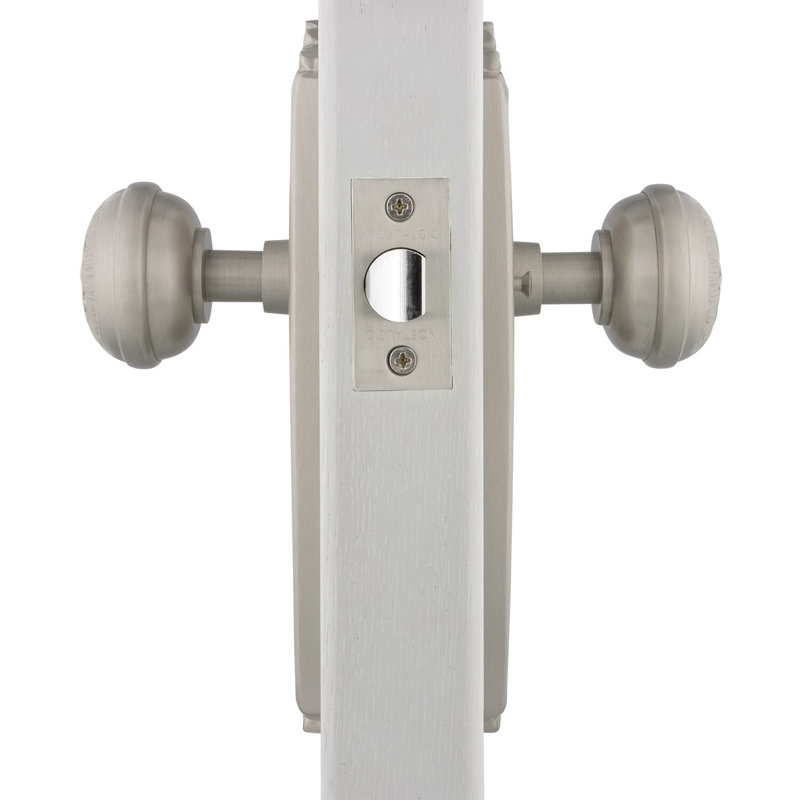 Egg & Dart Plate with Egg & Dart Door Knob, 2-3/4", Satin Nickel