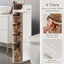 4-Tiers Slim Bathroom Storage Cabinet With Wheels, Skinny Bathroom Storage Cabinet With Drawers, Toilet Paper Holder, Movable Narrow Floor Cabinet For Small Spaces In Bathroom, Kitchen, Bedroom and Living Room