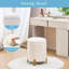 Repose-pieds rond en velours avec rangement-1855650671