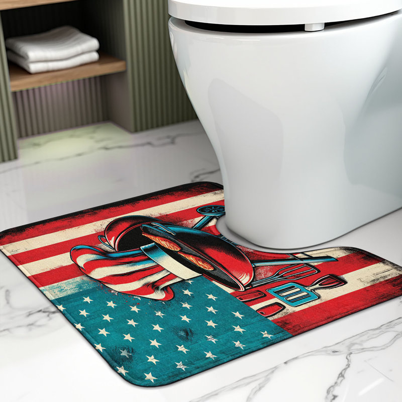 Tapis de salle de bain en forme de U BBQ