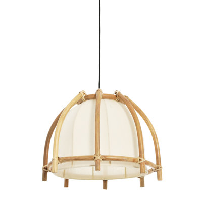 Suspension en rotin et coton