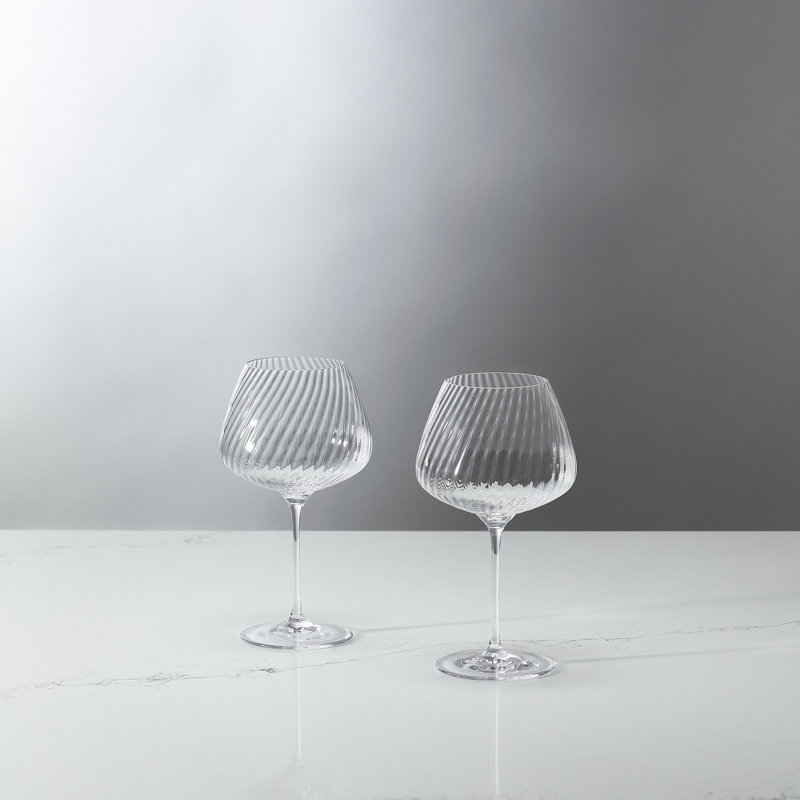 VW SWIRL 0.69ml Crystal Red Wine Glass Set