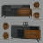 Destin Ceramic & Walnut Finish Server