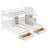 Triple Bunk Bed Twin over Twin with Drawers, Storage Staircase & Built-in Shelves, White Pine Wood