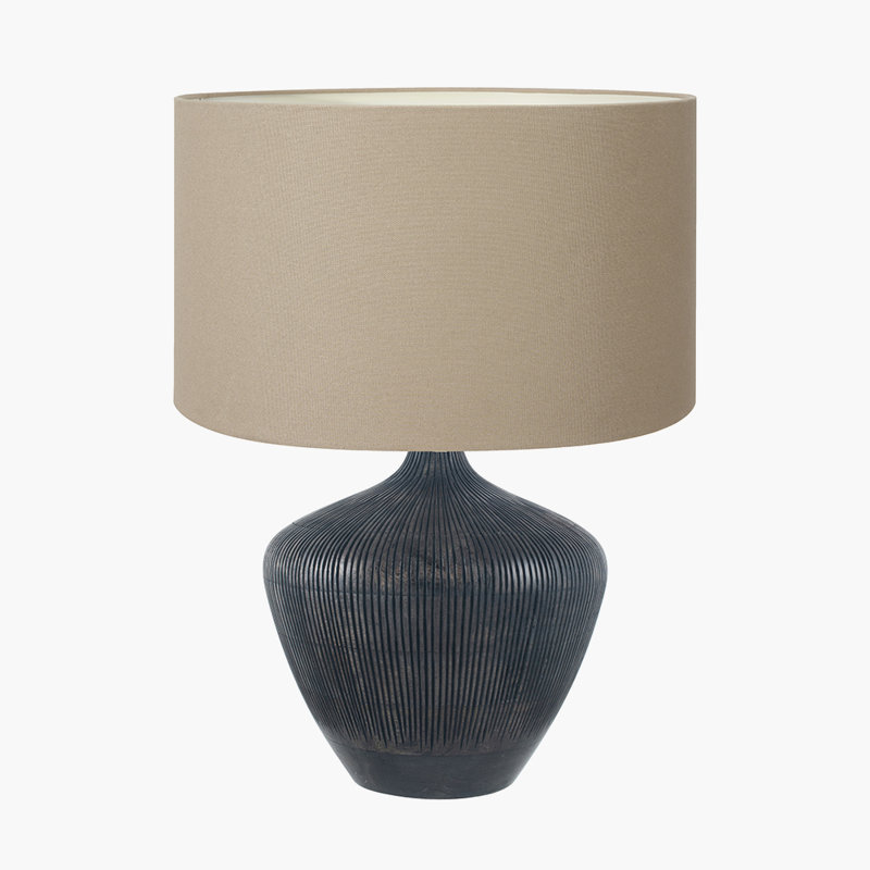 Table Lamp, 20.08" H x 13.78" W x 13.78" D, Brown, Black