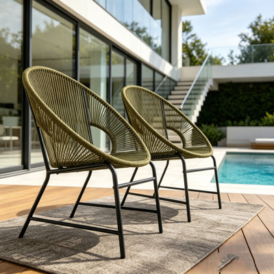 Ensemble de chaises de patio en osier