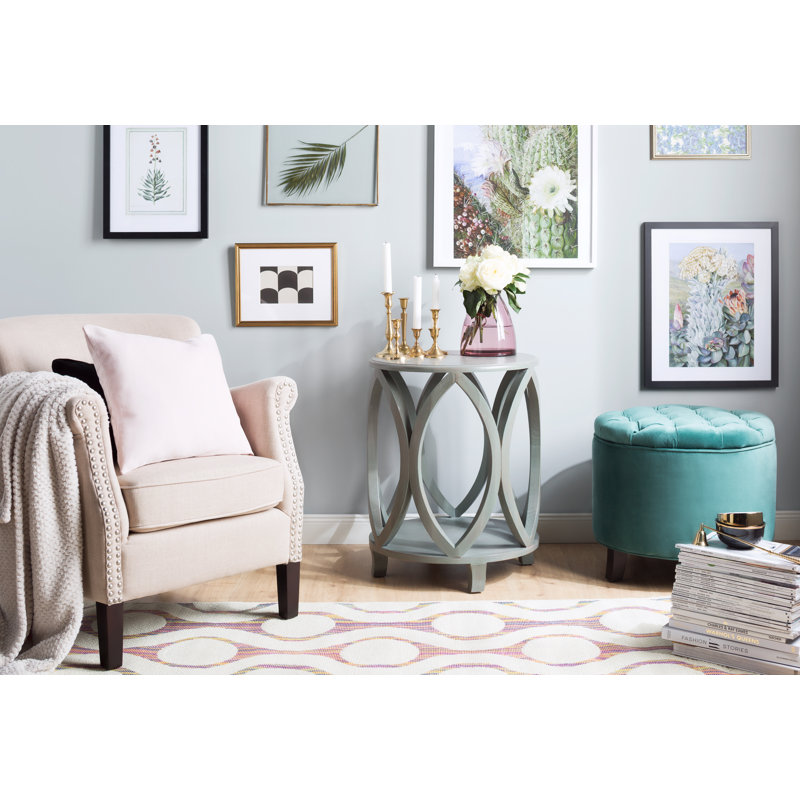 Hannum Solid Wood End Table, Ash Grey