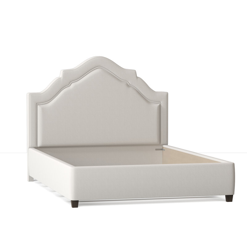 Sheila Upholstered Bed, Queen, Bella Ocean Performance Velvet, Brown Mahogany