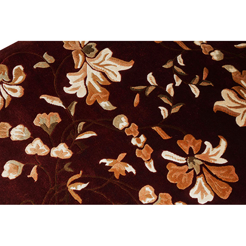 Hand-Knotted High-Quality Wine Area Rug