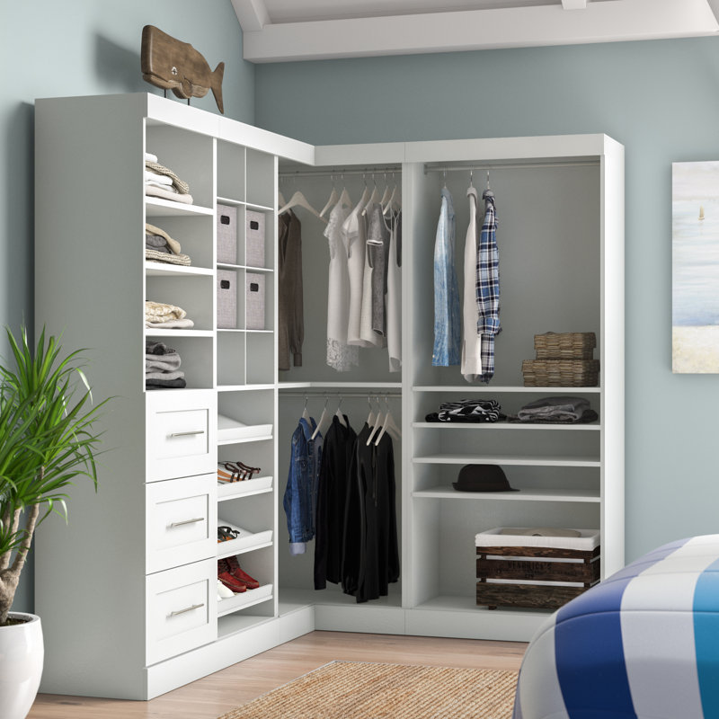 Arlex 83" Walk-In Closet System, White