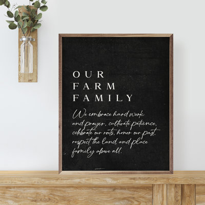 «Our Farm Family», art mural noir