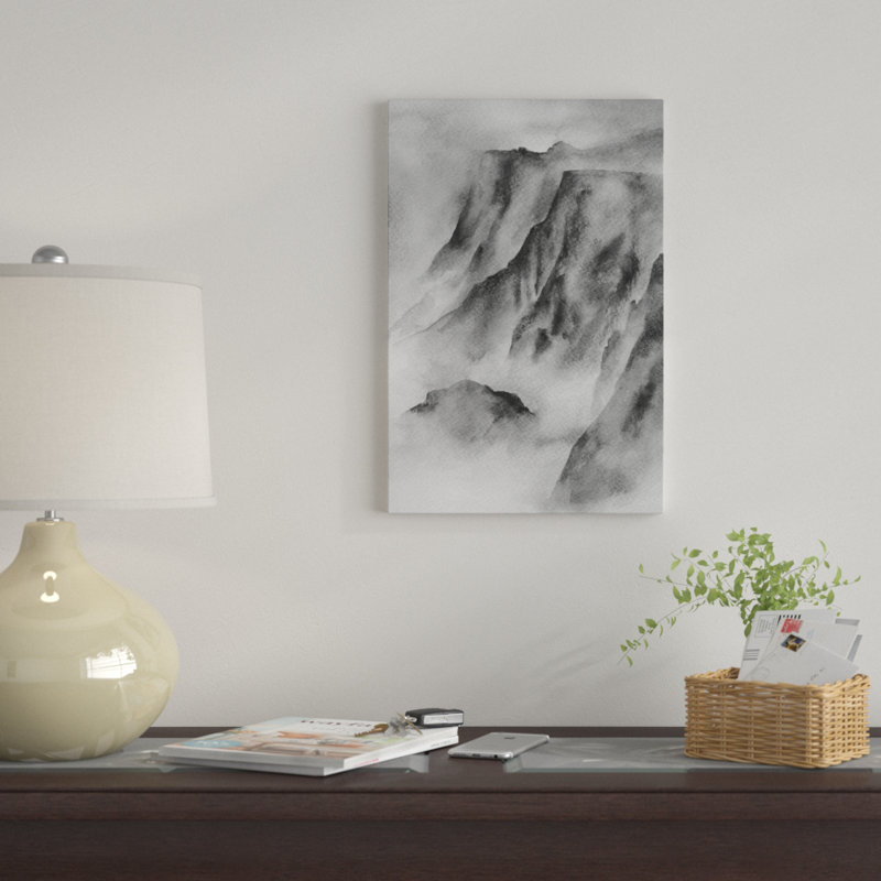 « brume de montagne » sur toile, H 18 po x l 12 po x P 1,5 po, Toile tendue, Pas de tapis