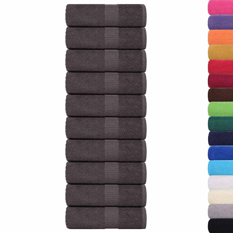 Besek 100% Cotton Bath Towels, Anthracite, 30 x 30 cm, 50