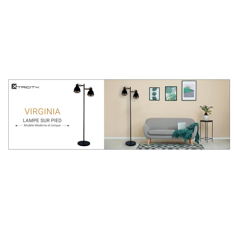 Ensemble de lampe sur pied à branches 61 "Virginia