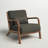 Hertford 26" Wide Mid Century Upholstered Solid Wood Accent Chair with an Extra Pillow-88837591