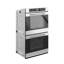 30 pouces électrique 5 pieds cubes Double paroi de qualité supérieure silencieuse, à convection rapide, 7 modes de cuisson et de cuisson, deux fours à grande capacité, unité en acier inoxydable, autonettoyant, argent