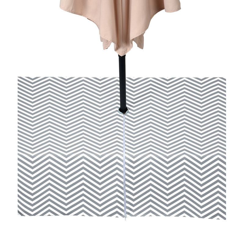 Chevron Water Repellent Tablecloth, 120" x 60", Gray
