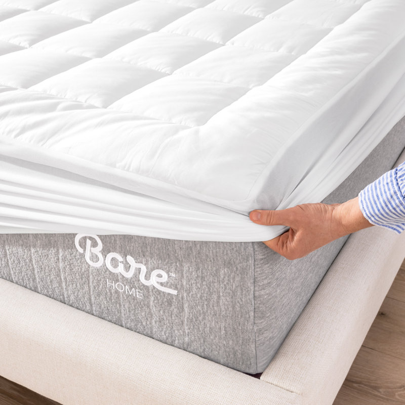 Cotton Top Mattress Pad, King, White