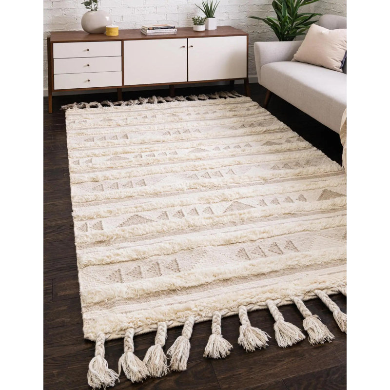 Annunciata Wool Southwestern Indoor Rug, Rectangle 8' x 11'