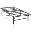Lit plateforme simple avec design pliable et finition noire durable, parfait pour les chambres d'amis et les petits espaces