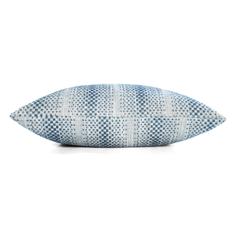 Stacatto Square Indoor/Outdoor Pillow Cover & Insert, 18" x 18", Navy