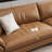 Orange Genuine Leather Modular Sofa cushion couch
