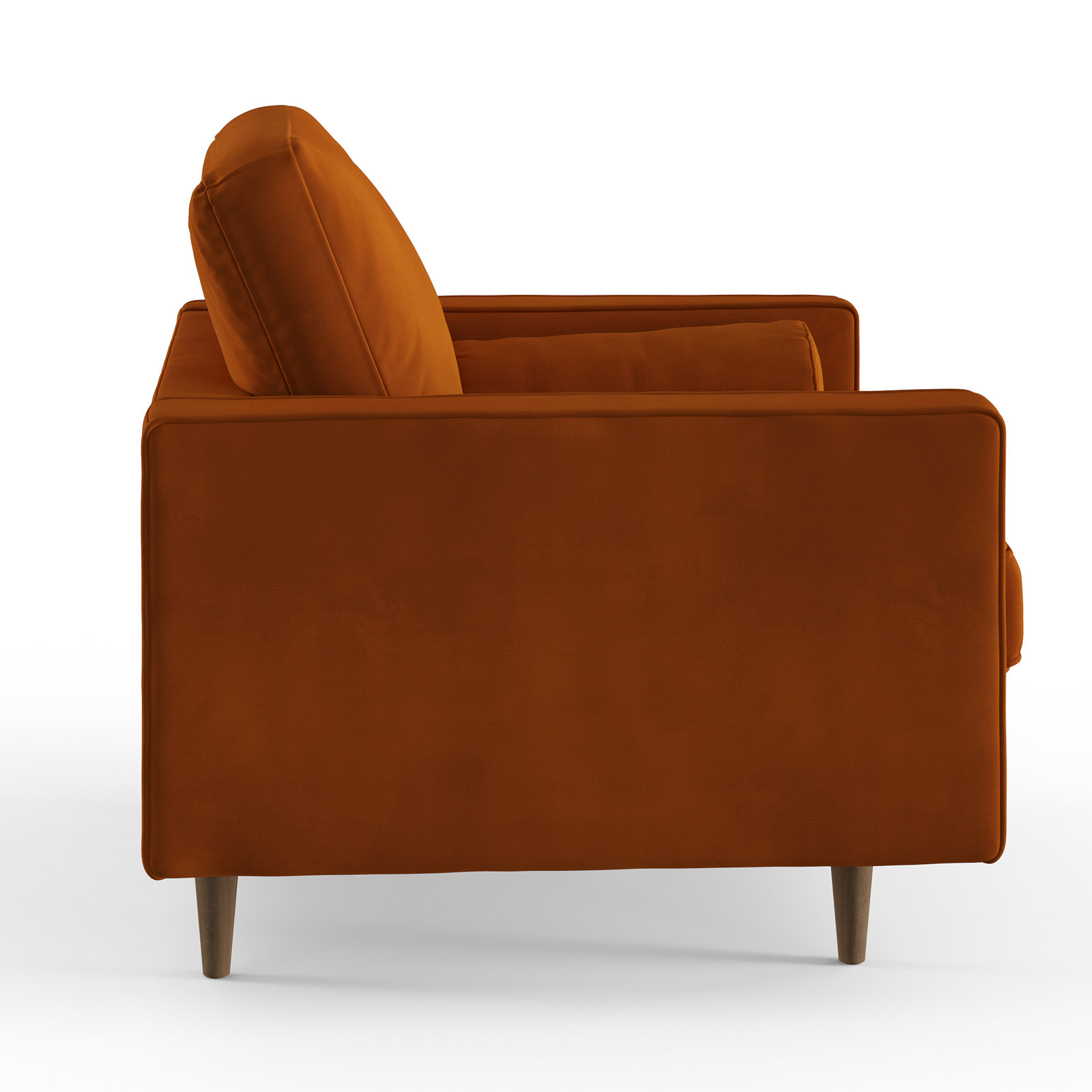 Pritchett Upholstered Armchair, Bella Burnt Orange Performance Velvet