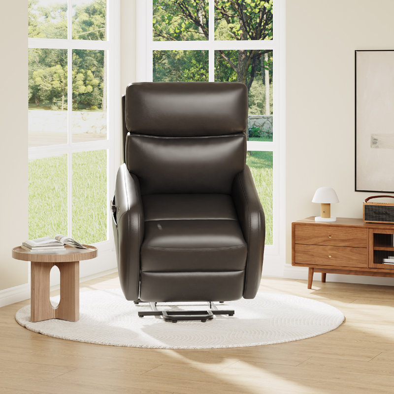 33'' Oversized Power Lift Recliner Chair With Heat & Massage – Dual Motor Electric Lift Assist, Super Soft Padding, Black