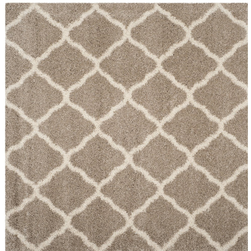 Darrold Hudson Shag Performance Geometric Rug, Square 7'