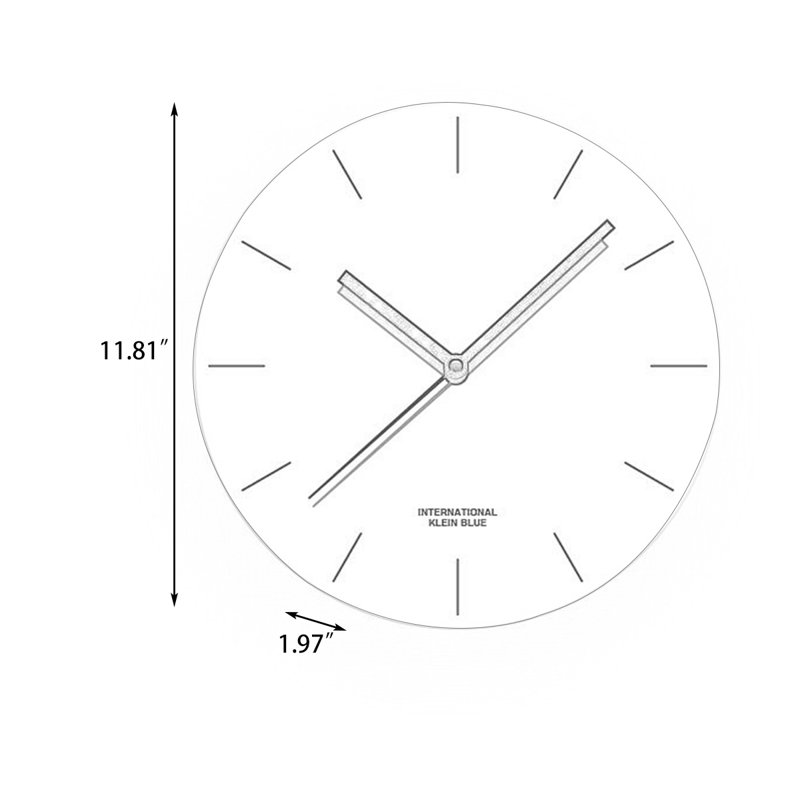 Horloge murale bleue Klein Klein