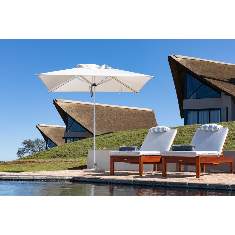 Mistral Square Market Umbrella, CBS + 2" Galvanized Tube, Natural, 8'3"