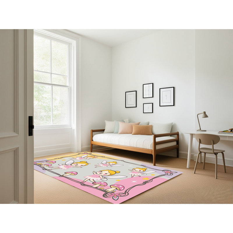 Tapis fantaisie East Urban Home, Rectangulaire 3 pi x 5 pi