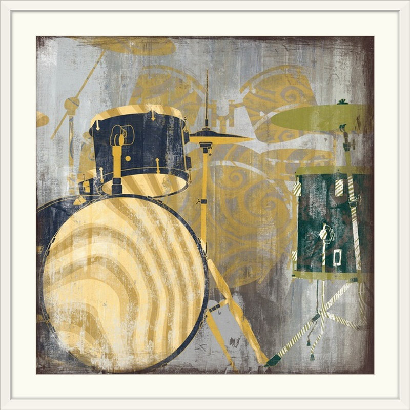 «Drums» par David Fischer, impression, H 20 po x l 20 po x P 1,5 po, Toile