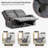 Modern Chenille Manual Reclining Loveseat With Cup Holders & Storage Armrests, Adjustable Backrest, Compact Design For Living Room-Grey-1515525928