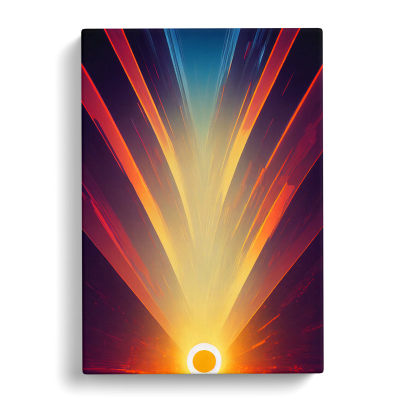 Seductive Sunset Abstract - Wall Art, Wrapped Canvas, 50cm H x 35cm W x 3cm D