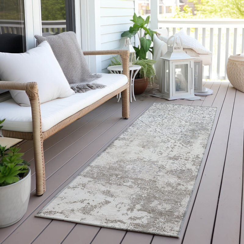Jelaya Washable Abstract Indoor / Outdoor Rug, Runner 2'3" x 7'6"