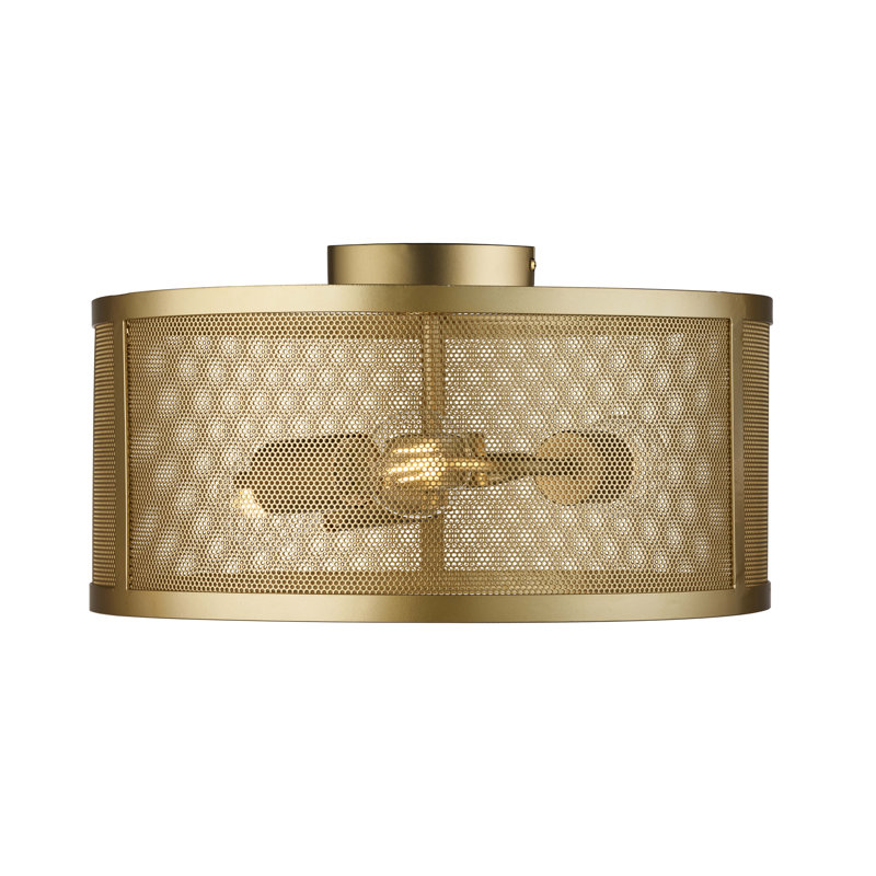 Victorville Semi Flush Mount, Gold