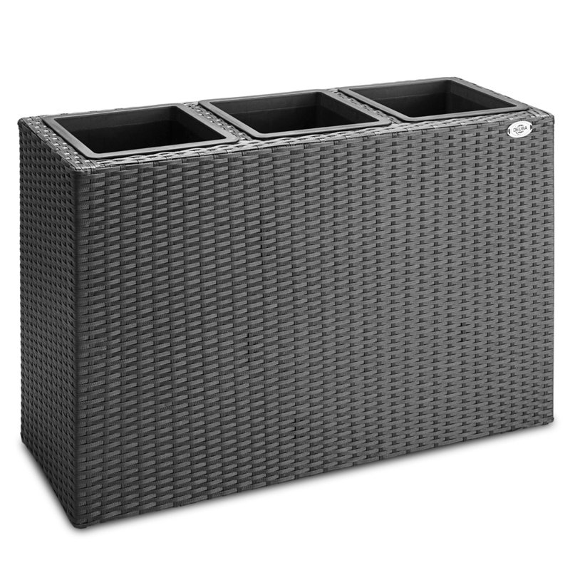 Iliana Handmade Planter Box, Black