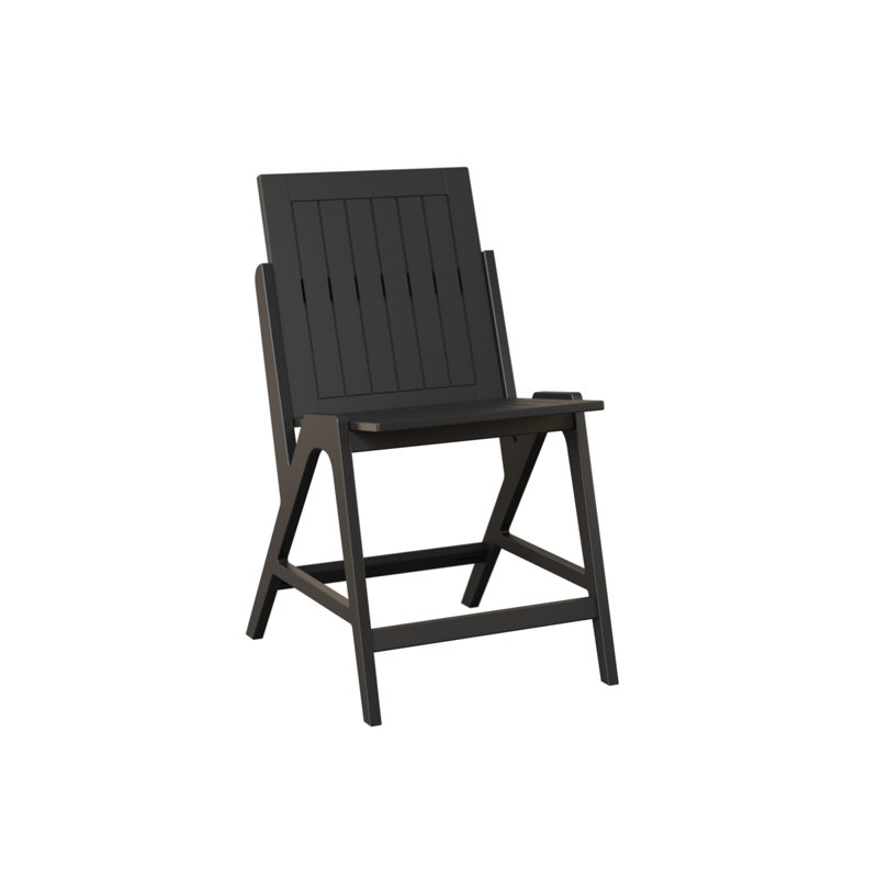 Kinsley Outdoor Bar Stool, Matte Black, 23.25"