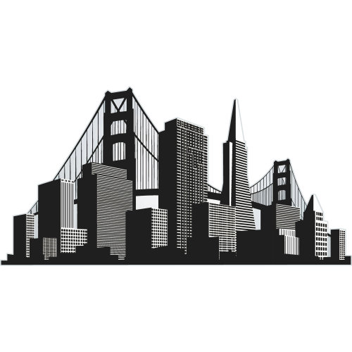 Silhouette de silhouette debout en carton SP13380 San Francisco