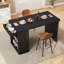 Table de salle à manger à hauteur de comptoir avec rangement, table de bar rectangulaire avec tiroir et support à vin-1658469892-1670852360