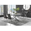 Tierra Glass And Chrome Dining Table with 4 Luxury Velvet Dining Chairs-102216263-102216265