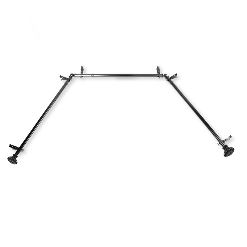 Ensemble de tringle à rideaux simple et quincaillerie Diboll Bay, Noir