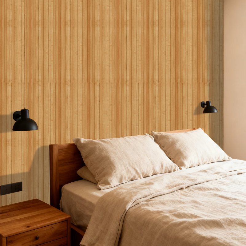 Panneaux muraux décoratifs en bambou épais Panneaux muraux 3D en grain de bambou naturel écologiques et durables. Matériau de décoration murale pour la maison.