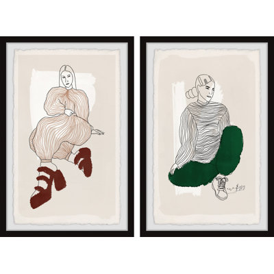 Abderahmane Never Look Back 2 Piece Single Picture Frame Painting