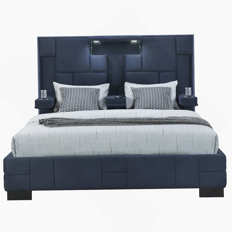 Grand lit bleu marine, Grand lit, Marine