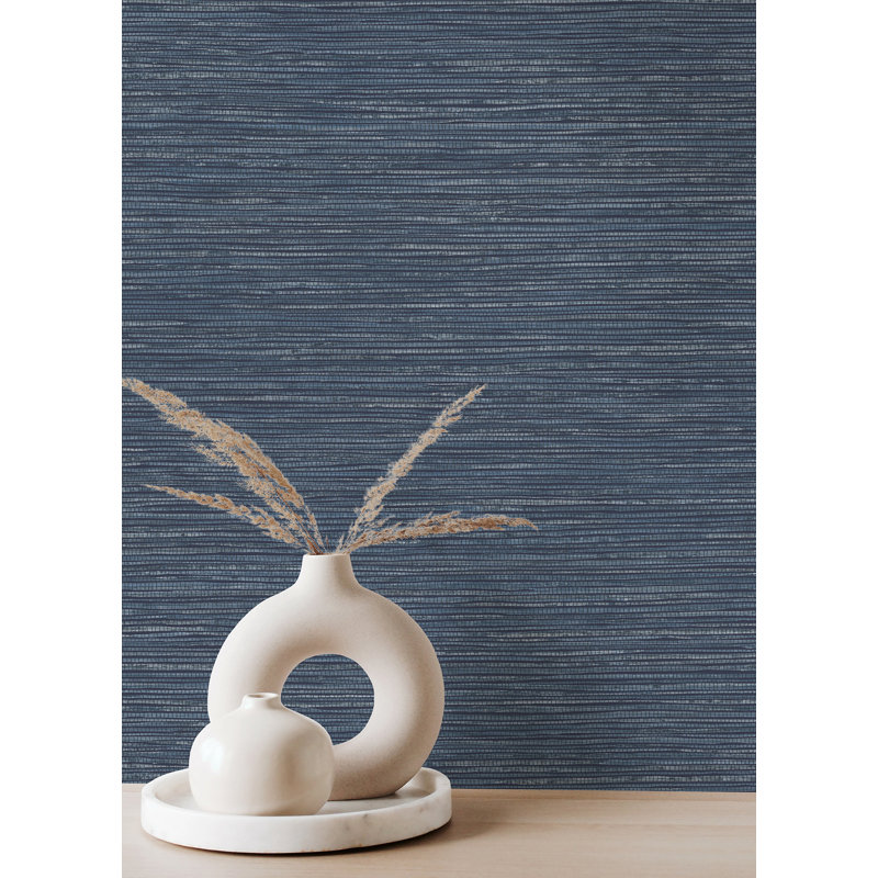 Rouleau de papier peint L 33 pi x l 20,5 po Drumleckney, Bleu foncé