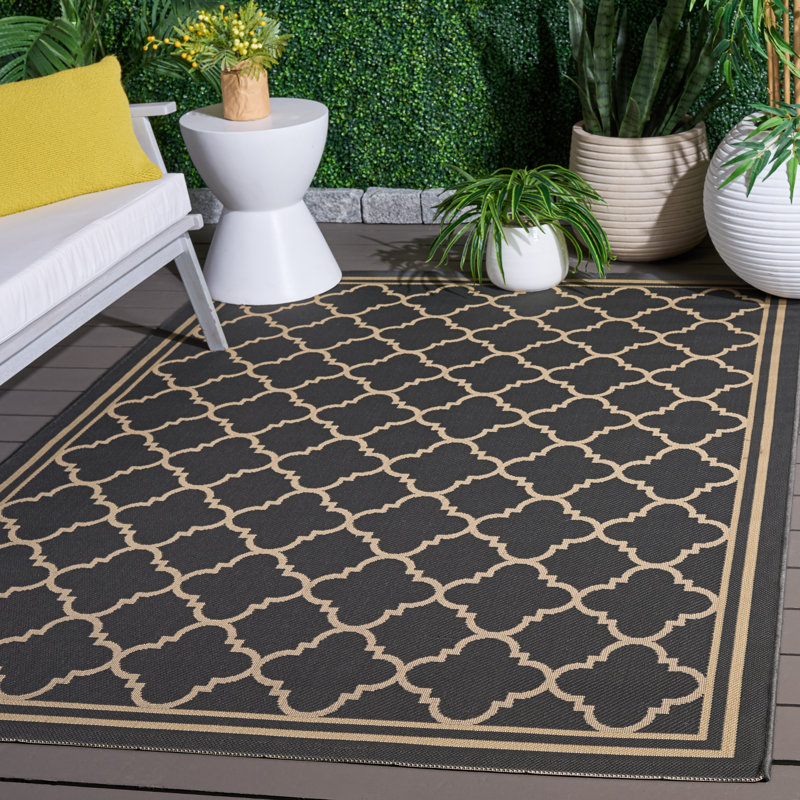 Herefordshire Indoor/Outdoor Hooked Grey Rug, Rectangle 160 x 231 cm