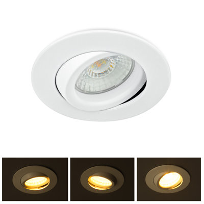 KnLnny Ware, luminaire encastré à cardan, paquet de 6 pouces avec boîte de jonction, éclairage encastré globe oculaire réglable, 7W 650LM, choix de 5 téléviseurs